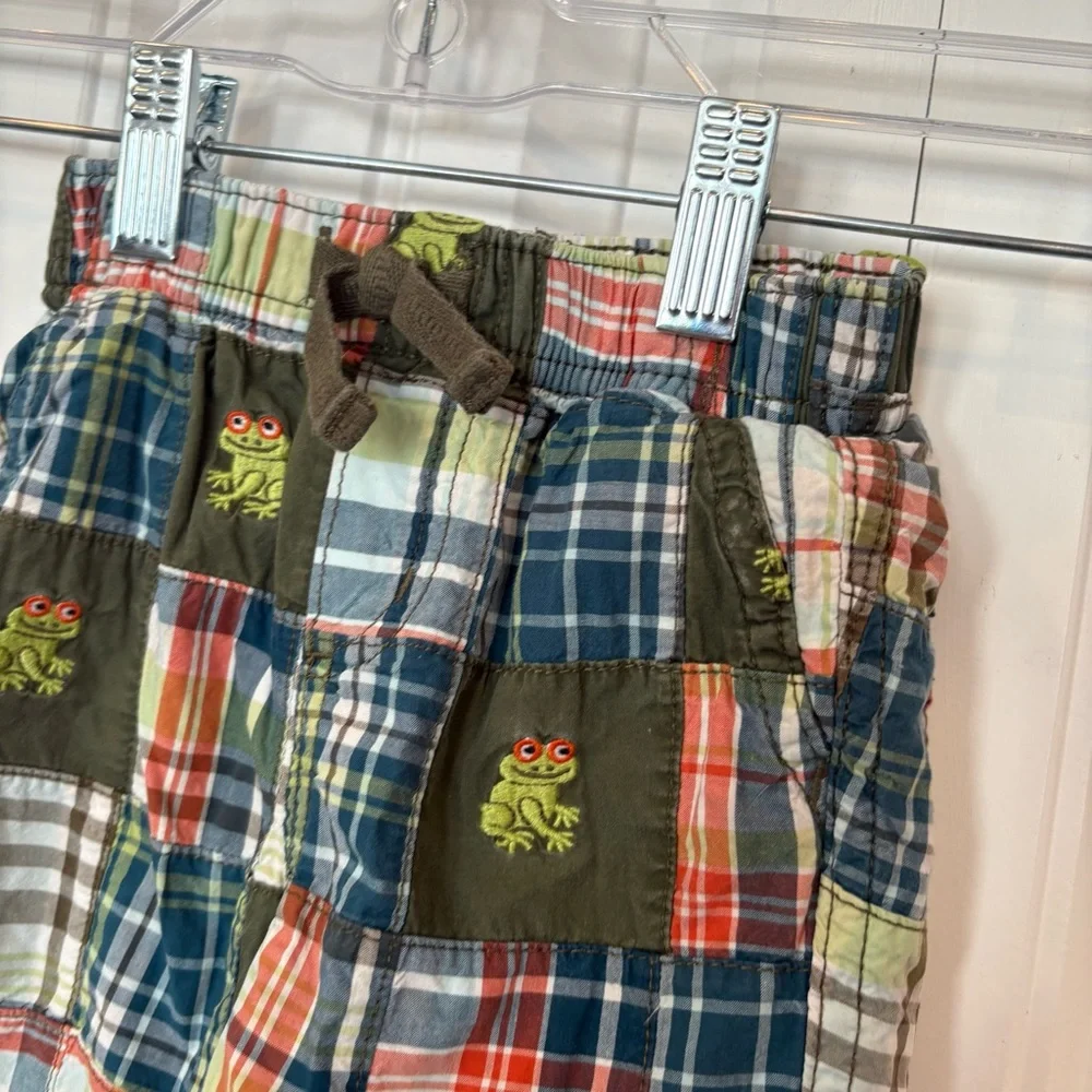 Gymboree Plaid Frog Shorts Size 12-18 Months‎